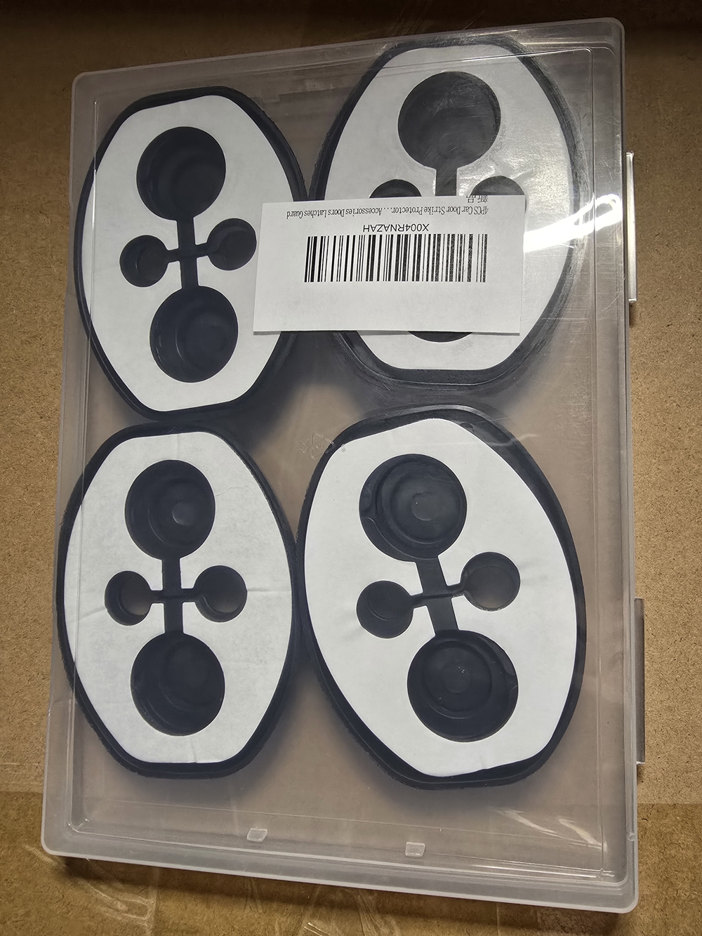 4PCS Car Door Strike Protector Latch Cover Guard Anti-Rust Shock Absorber New